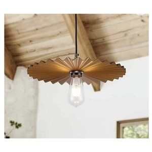 YHANFENGCY Vintage Black Pendant Light with Gold Finish